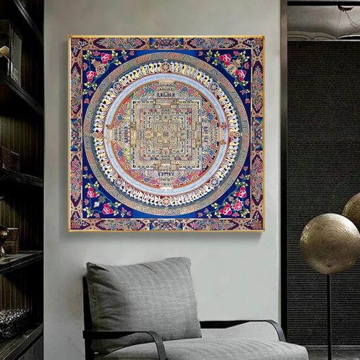 Modern Thangka Mandala Buddha Canvas Paintings Abstract Posters and Prints Wall Art Pictures for Living Room 3