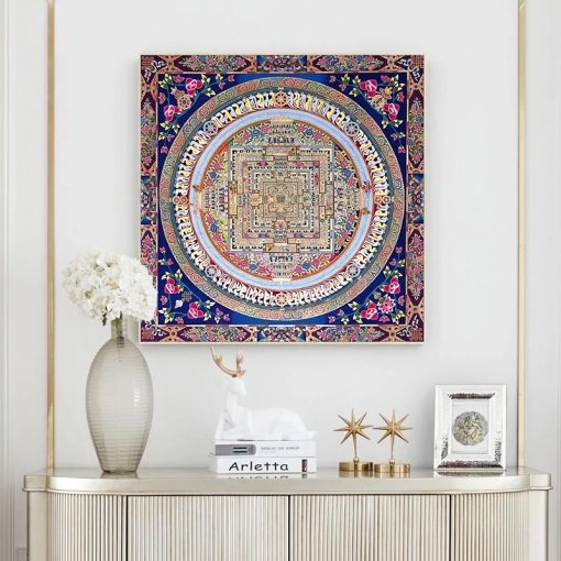 Modern Thangka Mandala Buddha Canvas Paintings Abstract Posters and Prints Wall Art Pictures for Living Room 4