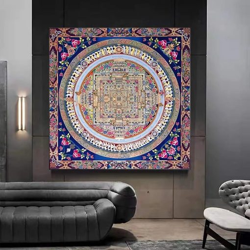 Modern Thangka Mandala Buddha Canvas Paintings Abstract Posters and Prints Wall Art Pictures for Living Room