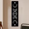 Moon phase Tapestry Stars Space Psychedelic Black And White Wall Hangings Moon phase Throw Blanket Home