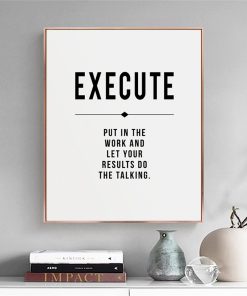 Motivational Quote Art Posters Minimalist Letter Prints on Canvas Painting Wall Art Modern Business Picture Office 3