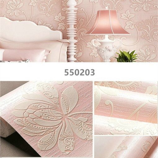 New Self sticking 53 100cm European style non woven wallpaper classic wall paper roll grey wallcovering 4