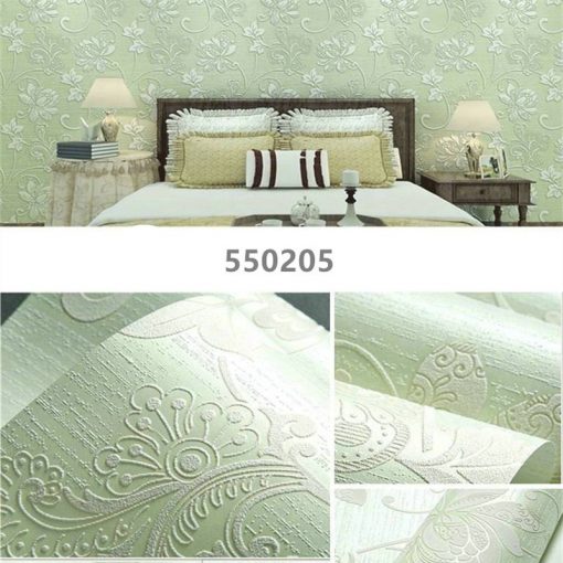 New Self sticking 53 100cm European style non woven wallpaper classic wall paper roll grey wallcovering 5