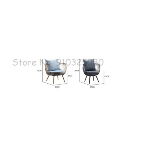 Nordic Living Room Chairs Wrought Iron Sofa Luxury Minimalist Chairs Hair Salon Rest Area Chair Coffee 5