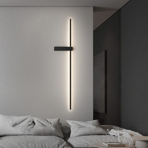 Nordic minimalist long bedside lamp decoration Modern simple bedroom wall lamp 2022 new living room TV