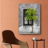 Pop of Color Art Canvas Painting Tree in Front of Window Purple Green Tree Pictures Landscape