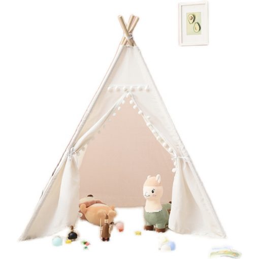 Portable Children Tents Tipi Play House Kids Cotton Canvas Indian Play Tent Wigwam Child Little Beach