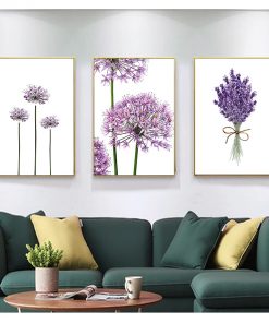 Poster Modern Canvas Painting Green Posters and Prints Home Decoration Bedroom Wall Art Pictures Scandinavian Lavender 3