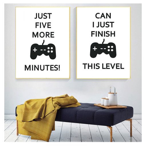 Posters Teen Boy Bedroom Decor Gaming Quotes Art Canvas Painting Picture Game Room Wall Decoration Video 4