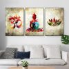 Retro Buddha Lotus Flower Poster Canvas Painting Abstract Buddhism Symbol Graffiti Prints Poster for Living Room