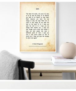Scott Fitzgerald Poem Poster Modern Inspirational Wall Art Canvas Painting Picture Home Decor For What it 4
