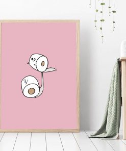 Toilet Paper Yoga Funny Quote Minimalist Wall Art Canvas Painting Nordic Posters And Prints Pictures For 2