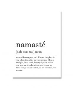 Wall Art Canvas Painting Namaste Definition Print Zen Yoga Black and White Picture Buddha Half Face 3