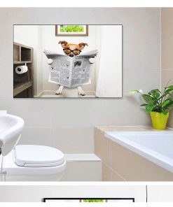 Wall Art Canvas Painting Nordic Posters And Prints Wall Pictures For Living Room Restroom Decor Dog 2