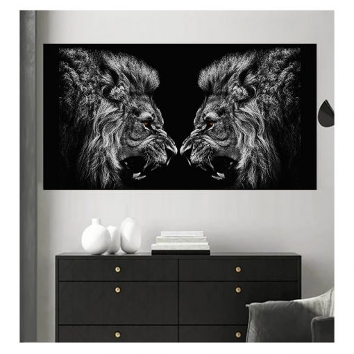 lion room decor picture print poster wall art Paintings Modular artwrok 1 piece canvas painting Animal 4
