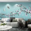 wellyu Magnolia Hand painted Mebi Flower Bird New Chinese Wall Decorative painting Customize Large mural wallpaper