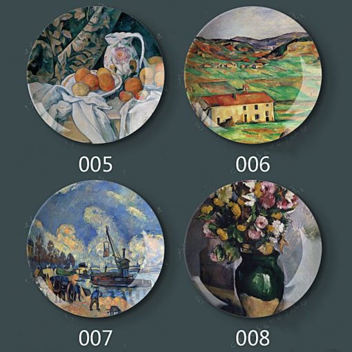 8 inch 20 5cm Diameter Paul Cezanne Painting Porcelain Decorative Home Hall Wall Hanging Plate Creative 1