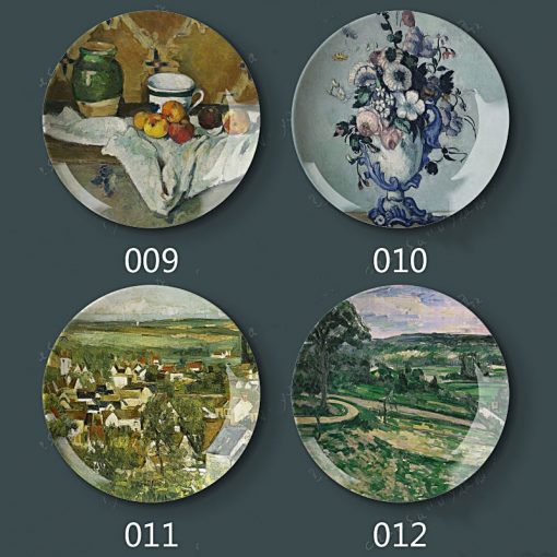 8 inch 20 5cm Diameter Paul Cezanne Painting Porcelain Decorative Home Hall Wall Hanging Plate Creative 2