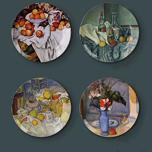 8 inch 20 5cm Diameter Paul Cezanne Painting Porcelain Decorative Home Hall Wall Hanging Plate Creative