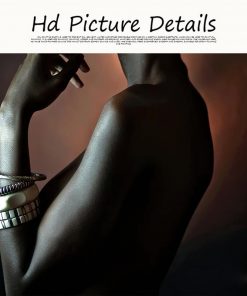 African Nude Woman Indian Headband Portrait Canvas Painting Posters and Prints Scandinavian Wall Art Picture for 2