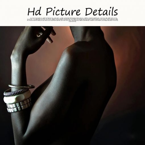 African Nude Woman Indian Headband Portrait Canvas Painting Posters and Prints Scandinavian Wall Art Picture for 2