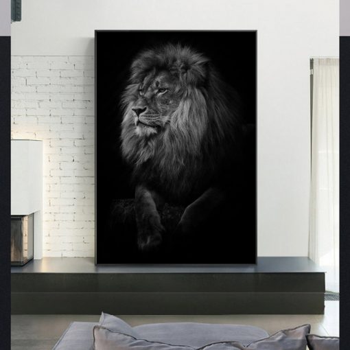 African Wild Lion Head Canvas Art Posters and Prints Animals Art Canvas Paintings on the Wall
