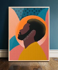 Black Man Art Poster African American Canvas Painting Abstract Modern Print Wall Pictures for Living Room 2