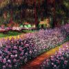 Canvas Painting for Living Room Wall Artist s Garden at Giverny by Claude Monet Landscape Painting