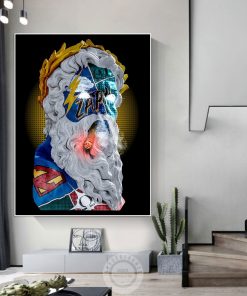 David Hero Graffiti Pop Street Art Poster Apollo Star Zeus on Fire Prints Canvas Painting Wall 3