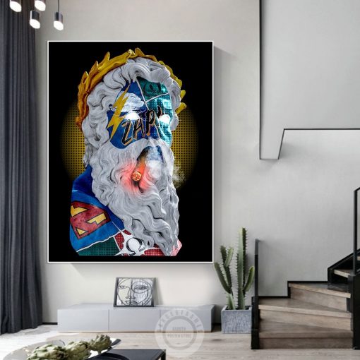 David Hero Graffiti Pop Street Art Poster Apollo Star Zeus on Fire Prints Canvas Painting Wall 3