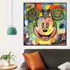 Disney Pop Street Graffiti Canvas Poster Mickey Minnie Home Wall Art Painting Prints Pictures Bedroom Living