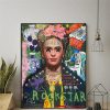 Graffiti Mexican Woman With Flowers Poster Print On Canvas Famous Beauty Street Pop Art Painting Wall