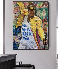 Graffiti Queen Freddie Mercury Bohemian Rhapsody Art Posters Print singer Canvas Painting Graffiti Wall Art Picture 3