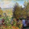 Impressionist Landscape Oil Painting Corner of the Garden at Montgeron by Claude Monet Painting Art Horizontal