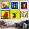 Keith Art Poster Pop Art Exhibition Paintings Abstract Prints Popular Canvas Painting For Home Wall Decorative