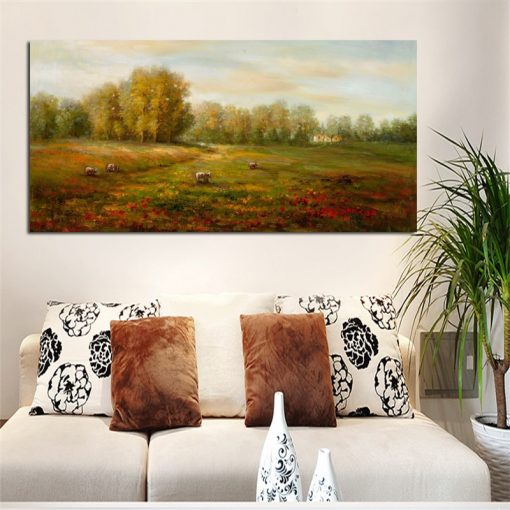 Modern Claude Monet Impression Pastoral Landscape Poster HD Print Abstract Oil Painting on Canvas Wall Picture 1