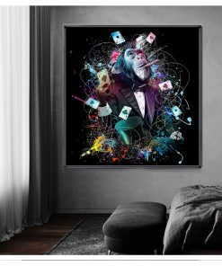 Monkey Canvas Painting Posters and Prints Cuadros Banksy Pop Wall Art Picture for Living Room Graffiti 1