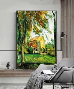 Paul Cezanne Old Famous Master Artist The Neighborhood of Jas De Bouffan Canvas Painting Poster and 1