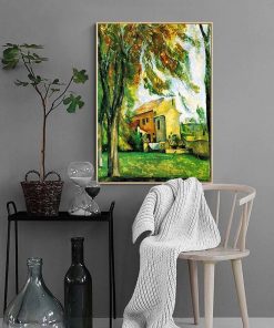 Paul Cezanne Old Famous Master Artist The Neighborhood of Jas De Bouffan Canvas Painting Poster and 2