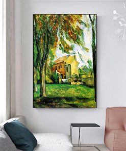 Paul Cezanne Old Famous Master Artist The Neighborhood of Jas De Bouffan Canvas Painting Poster and 4