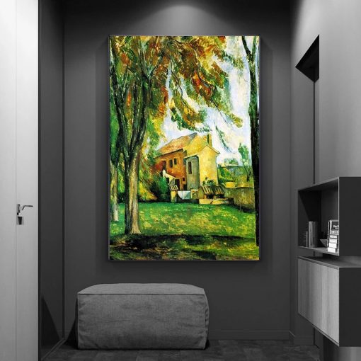 Paul Cezanne Old Famous Master Artist The Neighborhood of Jas De Bouffan Canvas Painting Poster and