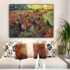 Red Vineyards by Van Gogh Famous Landscape Oil Painting Reproductions on Canvas Posters and Prints Wall