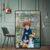 Two Sisters On the Terrace Impressionism Oil Painting Renoir Poster and Print Canvas Art Giclee Wall