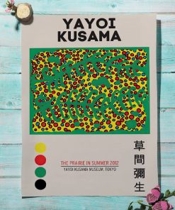 Abstract Yayoi Kusama Flower Posters And Prints Japanese Exhibition Wall Art Canvas Painting Wall Pictures For 3