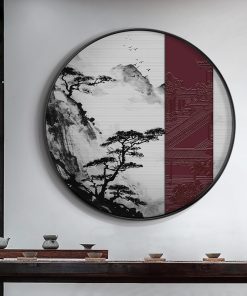 Ancient Traditional Chinese Guest Greeting Pine Art Canvas Posters Paintings Wall Picture Print Home For Living 3