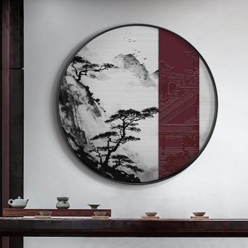 Ancient Traditional Chinese Guest Greeting Pine Art Canvas Posters Paintings Wall Picture Print Home For Living 3