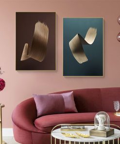 Canvas Painting Modern Minimalist Abstract Lines Entrance Aisle Poster and Prints for Living Room Wall Art 2