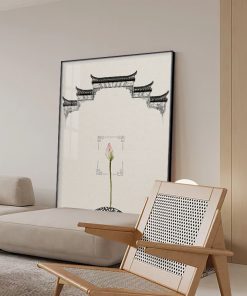 Chinese Japanese Gardens Landscape Temple Posters Print Ink Wash Painting Canvas Painting Wall Art Picture for 5