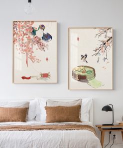 Chinese Style Landscape Posters Flowers Trees and Chinese Canvas Painting Prints Wall Art Pictures for Living 3