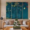 Chinese style Morandi color celebration bird and flower home wall decoration decoracion para sala tropical wall